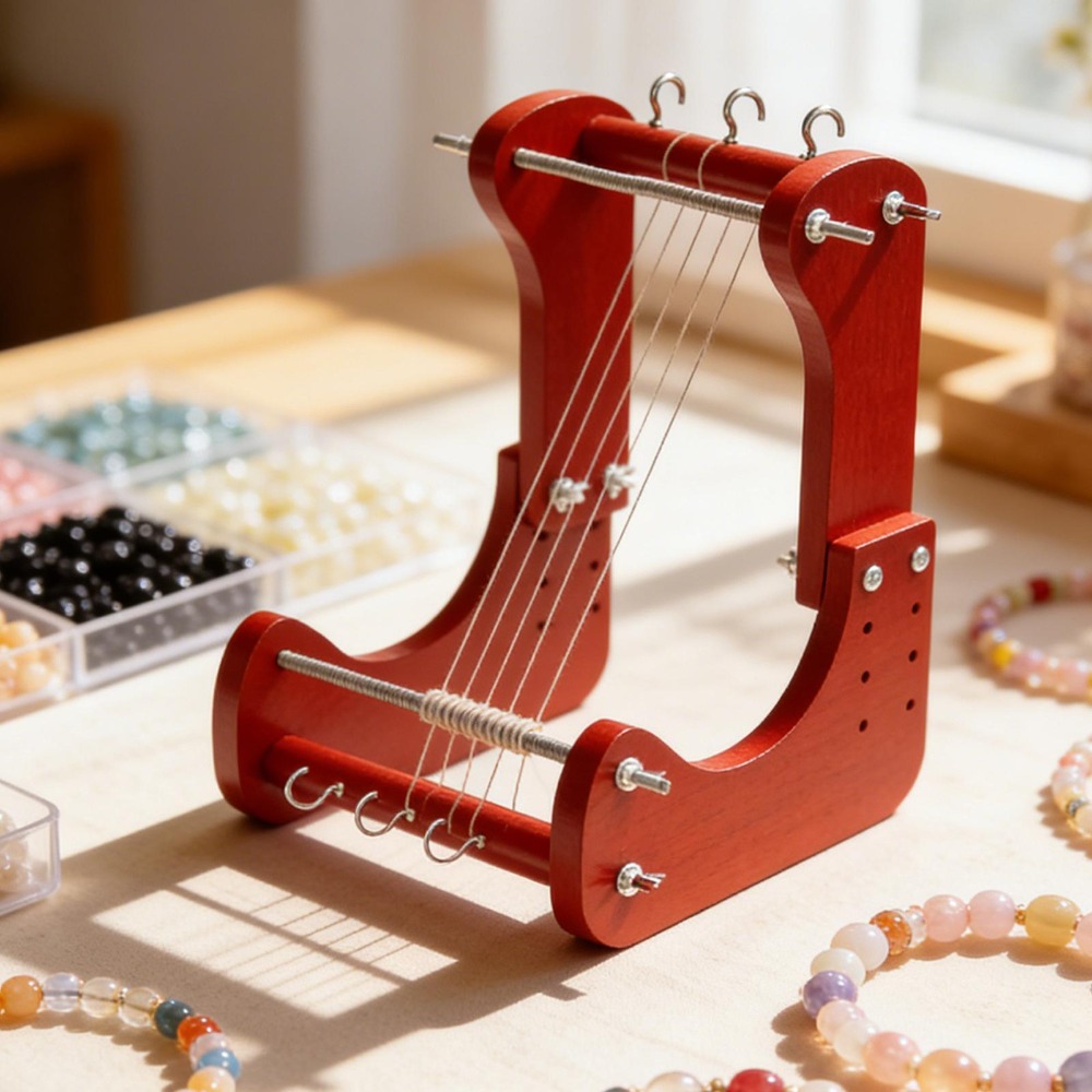Jewelry Making Diy Kit - Houten kralenweefgetouwset met verstelbare lengte, bureau-weefgereedschap