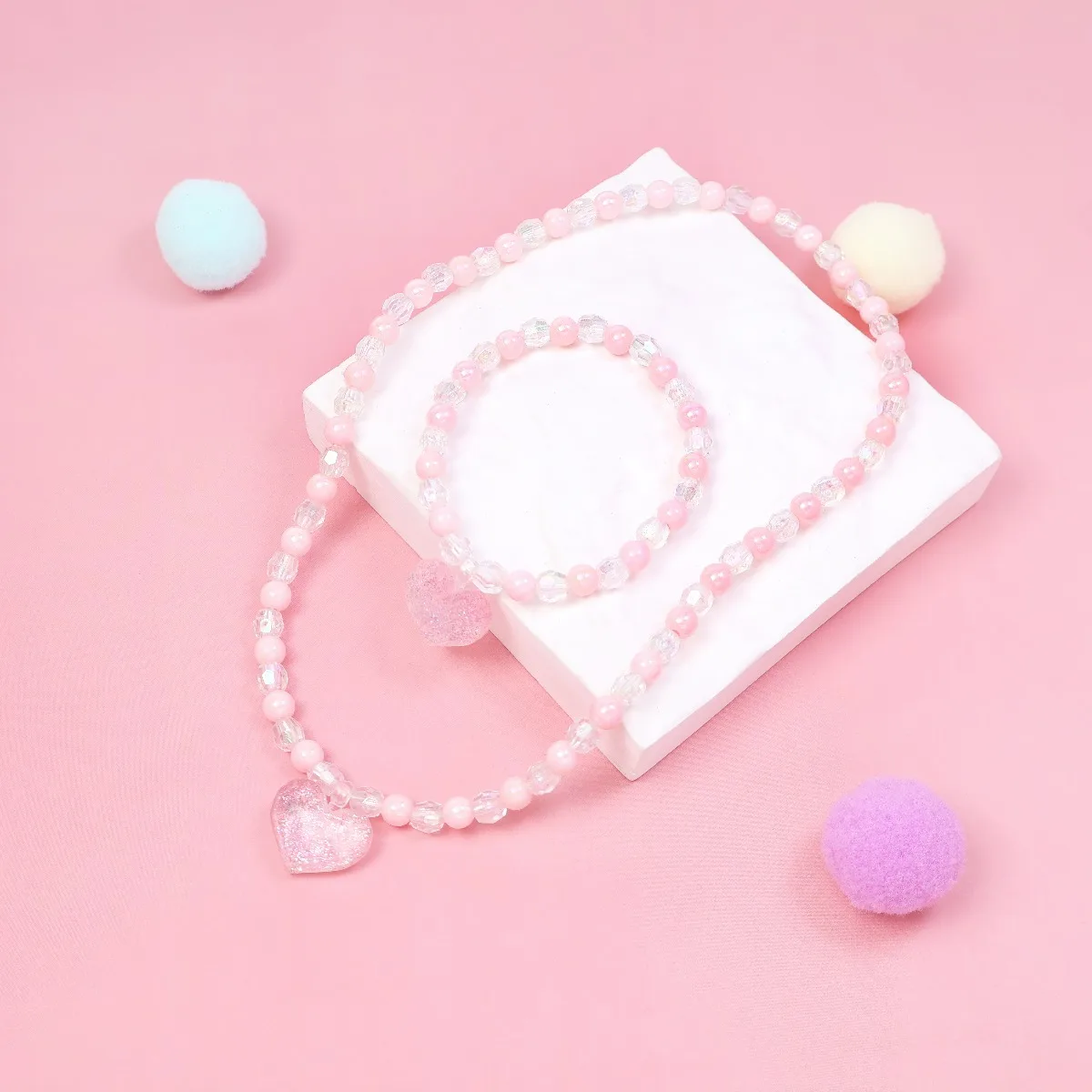 Roze Glinsterende Hartvormige  - Jewelry Making Kits For Girls recensie en prijs