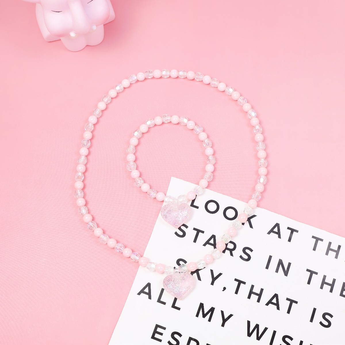 Roze Glinsterende Hartvormige  - Jewelry Making Kits For Girls recensie en prijs