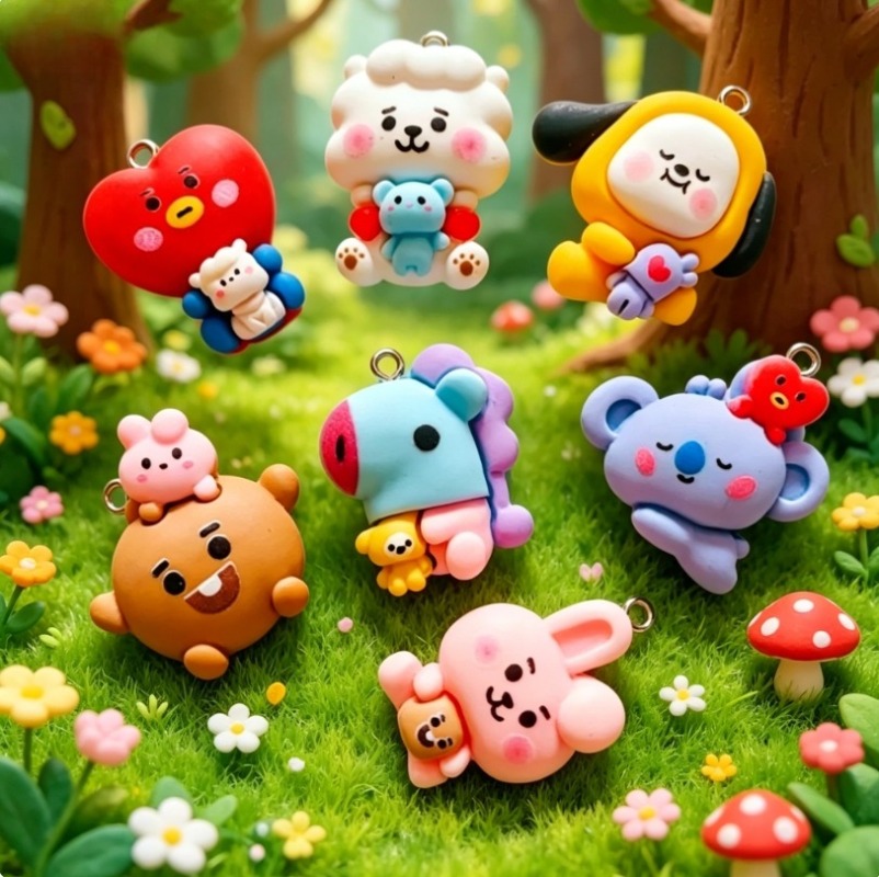 7 stks BT21 Hars Cartoon Charm - Jewelry Making With Resin recensie en prijs