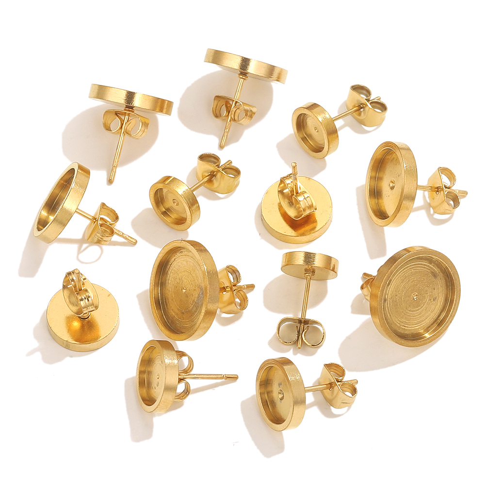 10st roestvrij staal gouden oo - Jewelry Making With Resin recensie en prijs